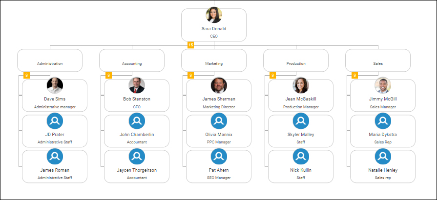 Staff Organization Chart Template