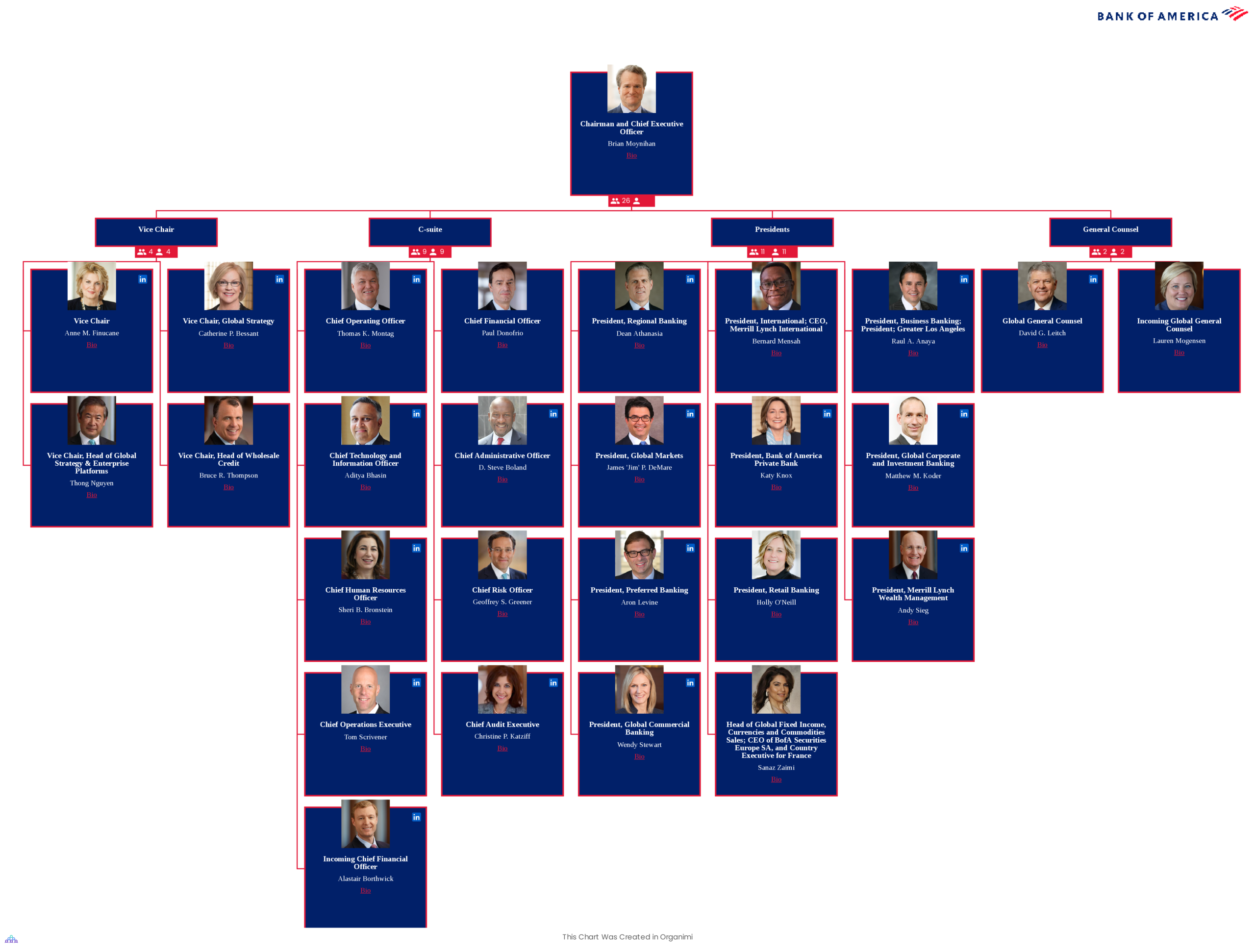 Bank of America Organizational Structure