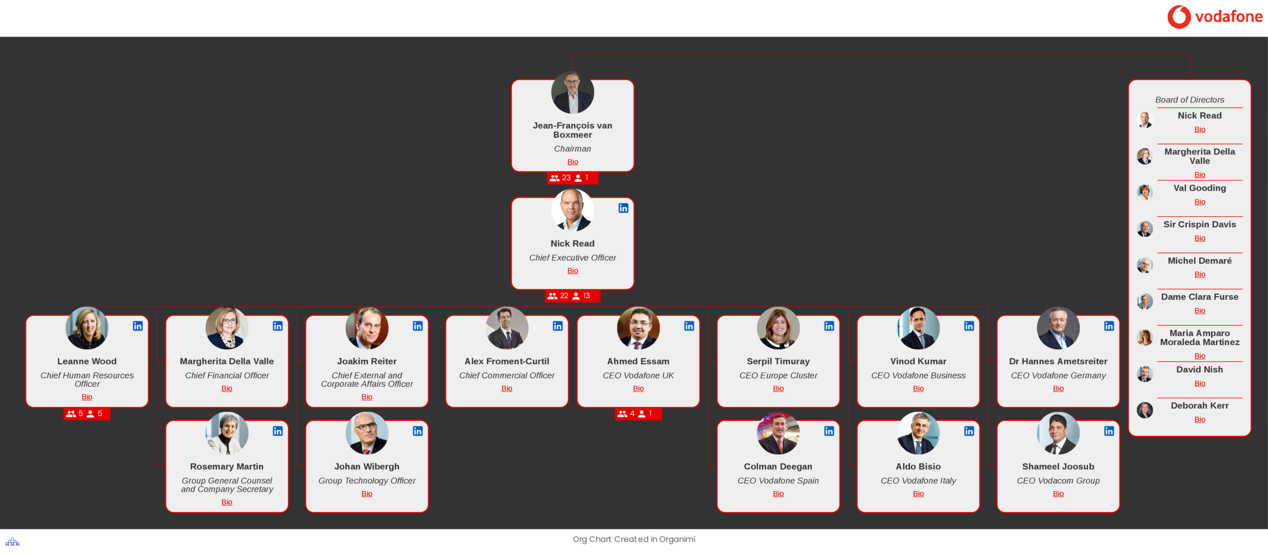 Vodafone's Corporate Organizational Structure