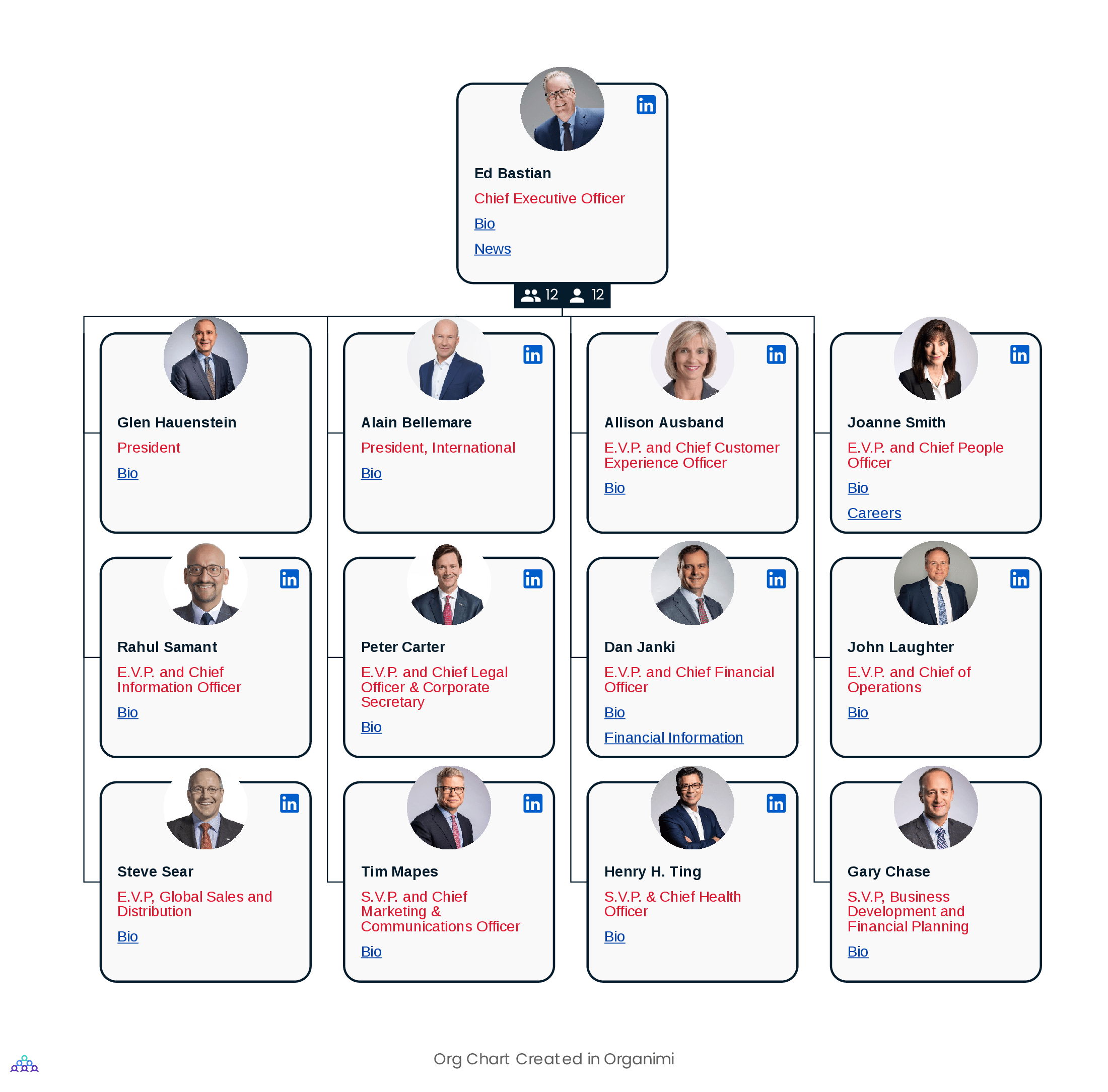 Delta's Organizational Structure Org Chart