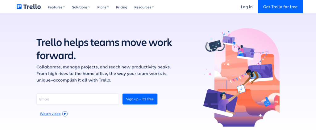 Trello homepage