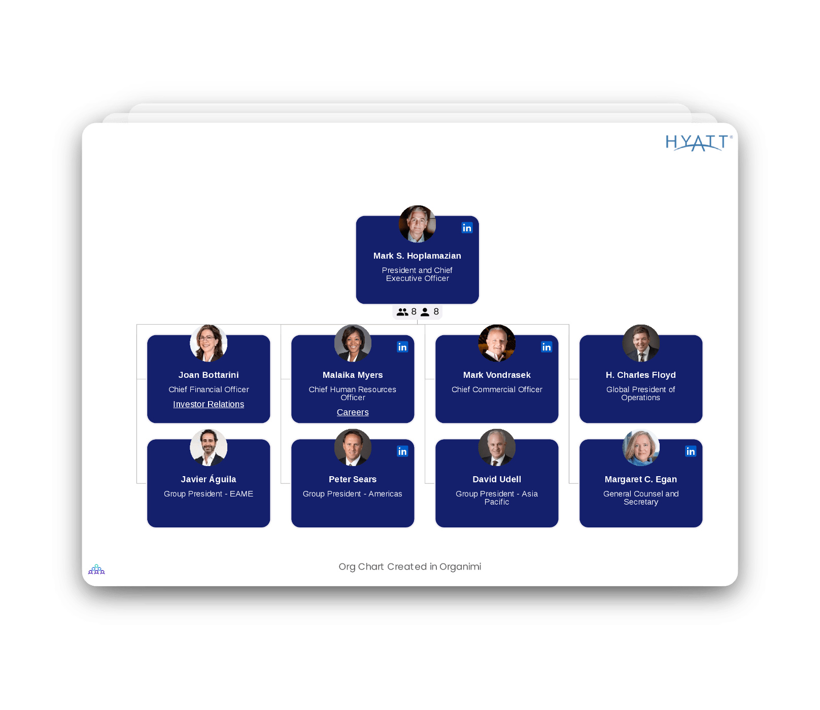 Hyatt Hotels' Organizational Structure Chart