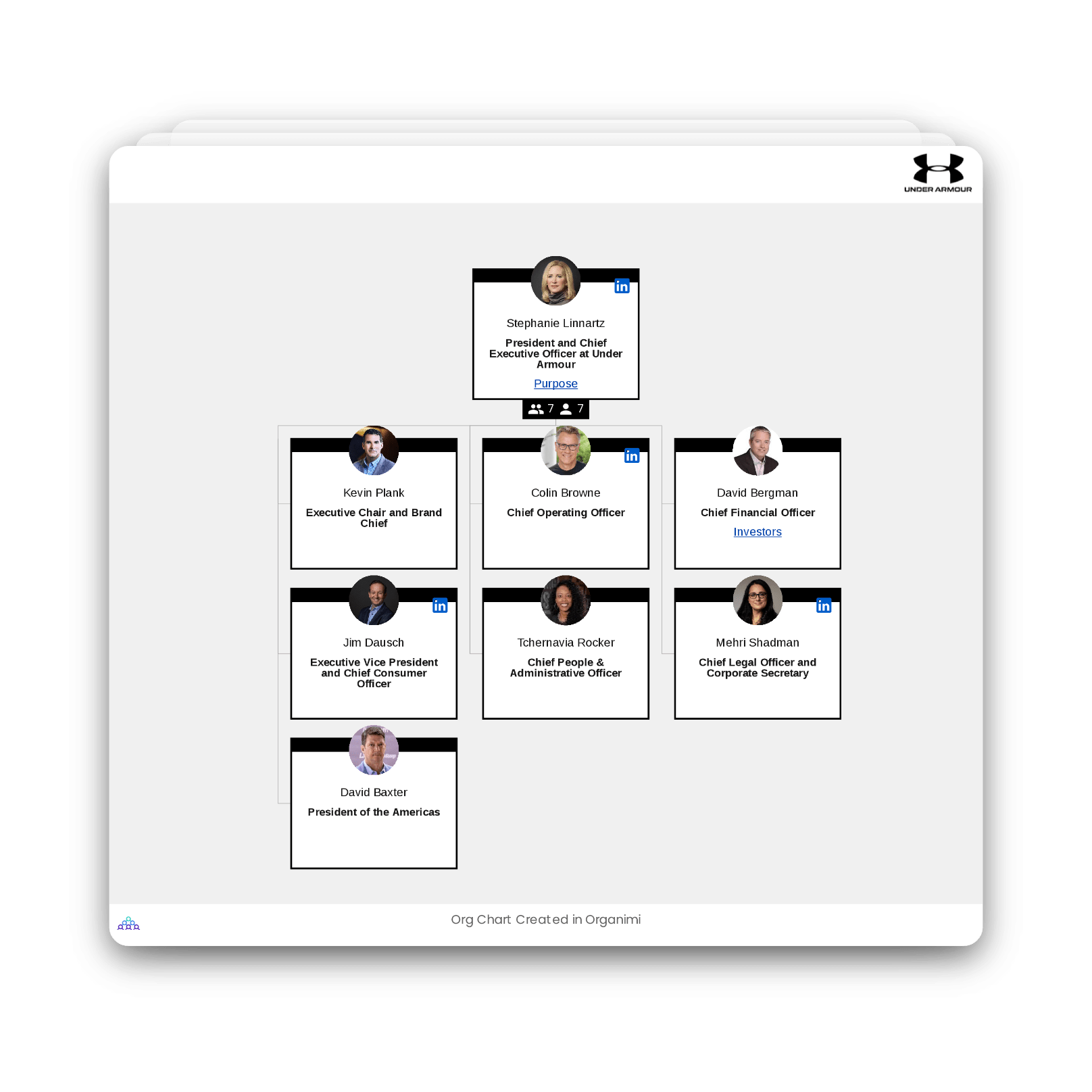 Under Armour's Organizational Structure Chart