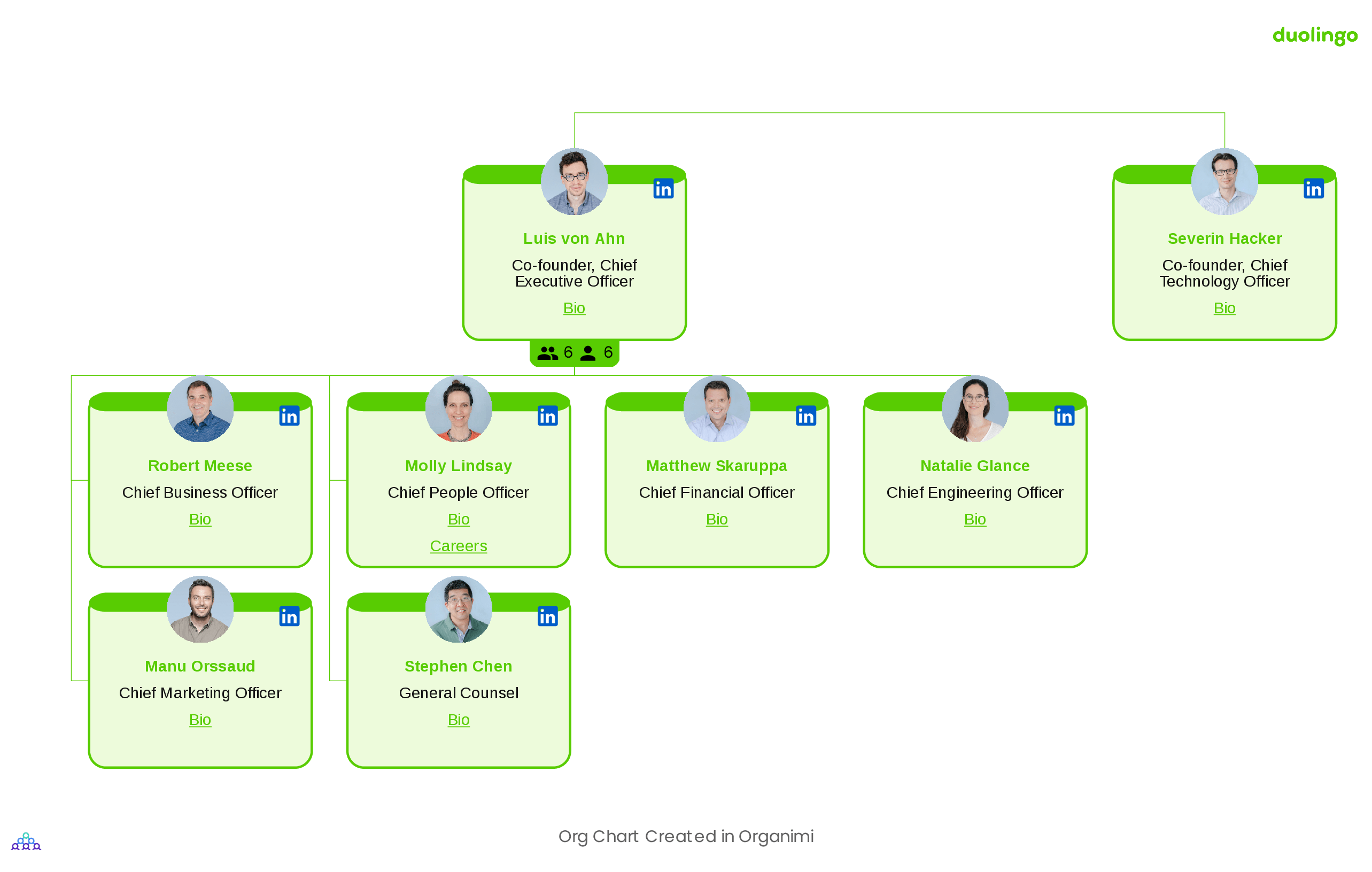 Duolingo's Organizational Structure Chart