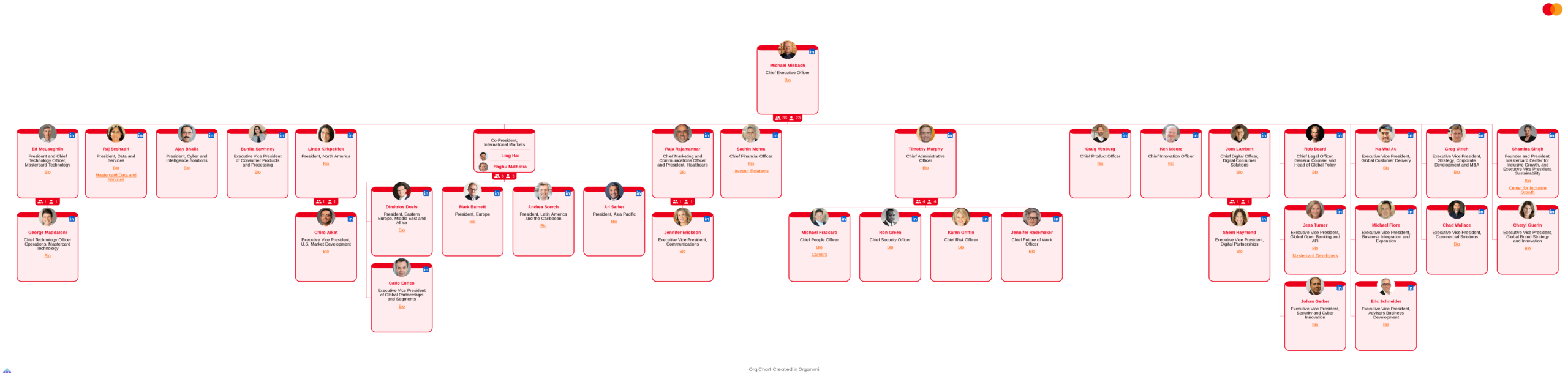 Mastercard's Organizational Structure Chart