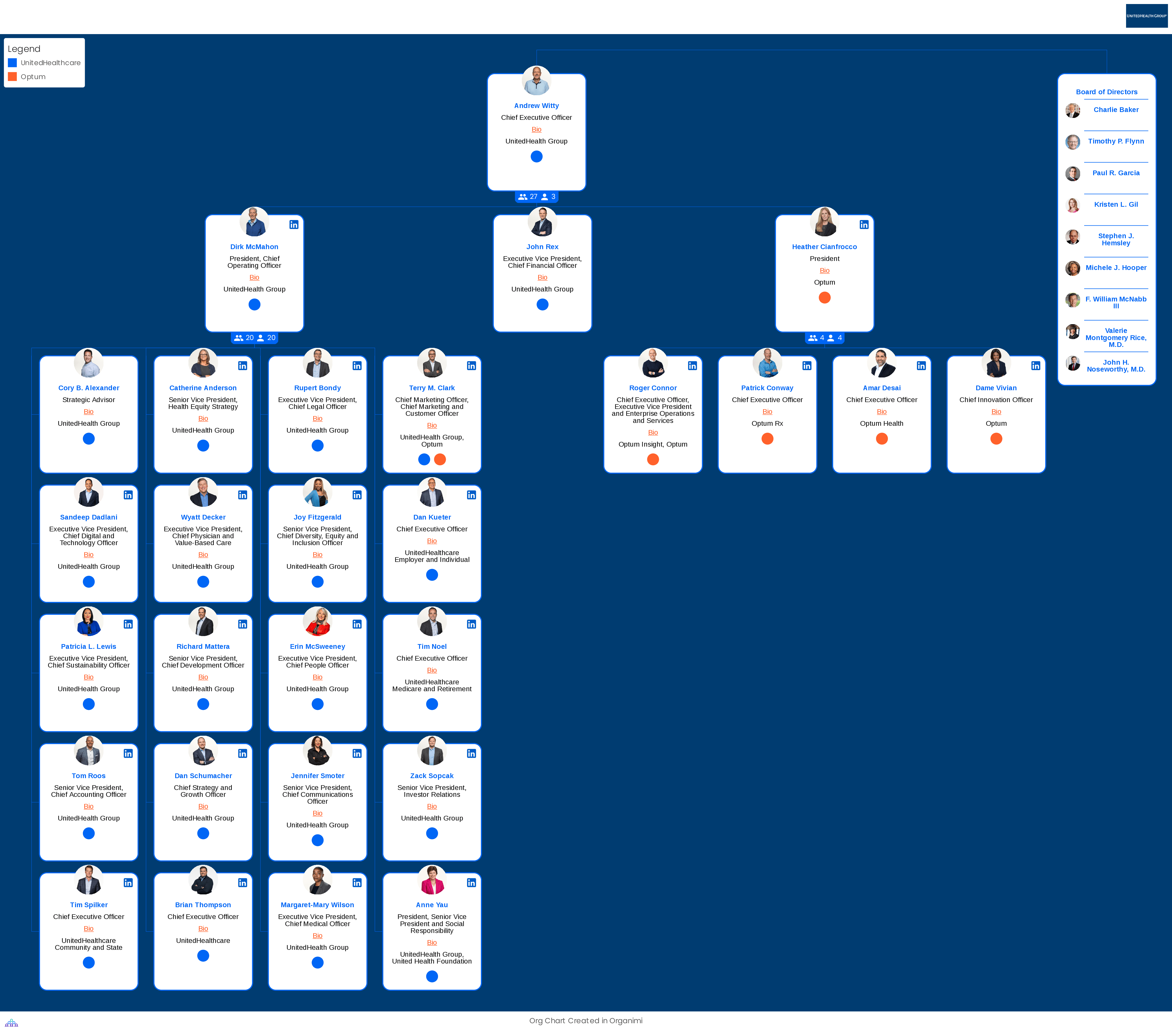 UnitedHealth Group's Organizational Structure Chart