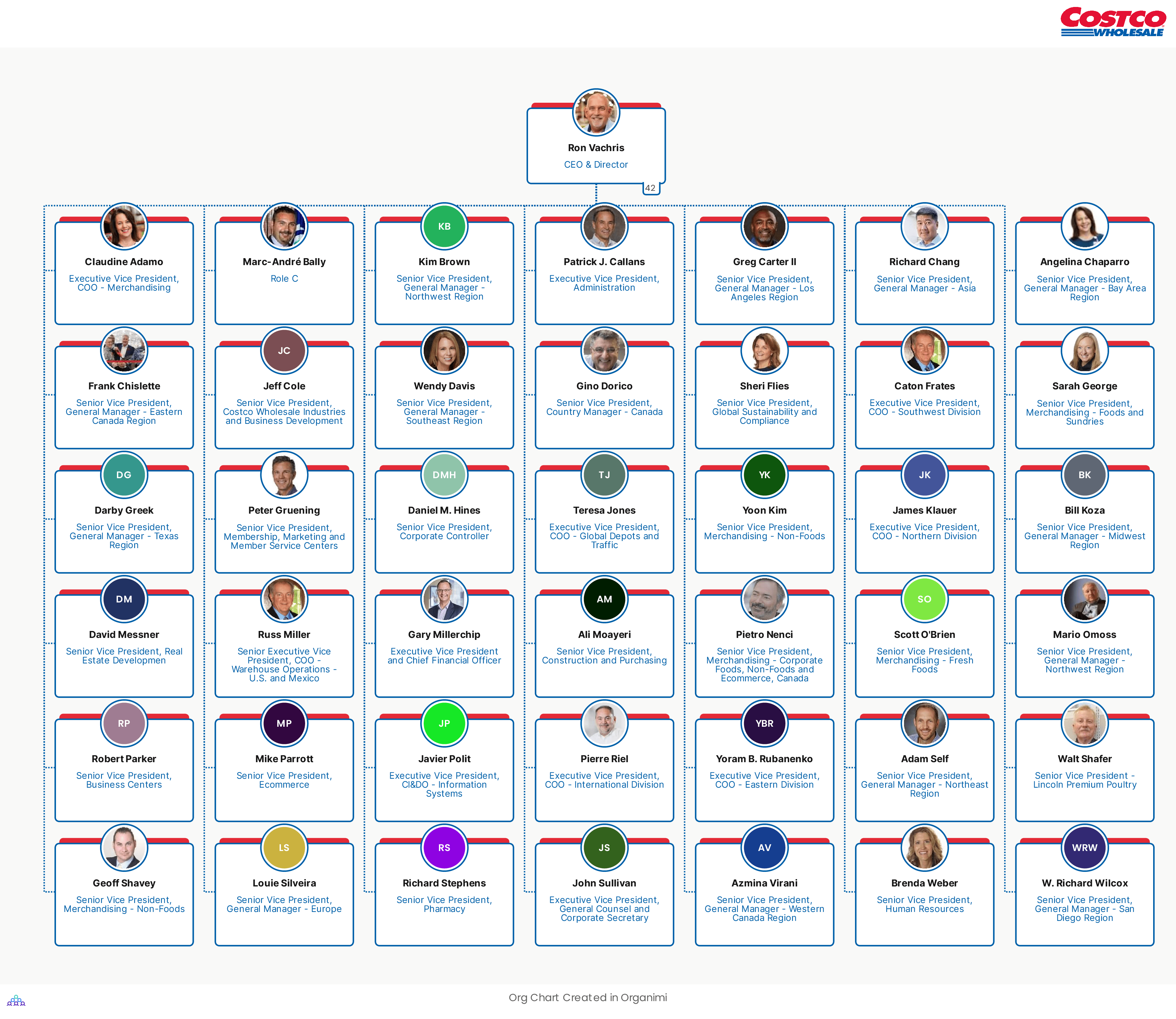 Costco's Organizational Structure Chart